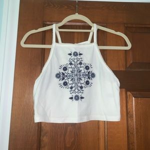 Crop Halter Style Tank Top